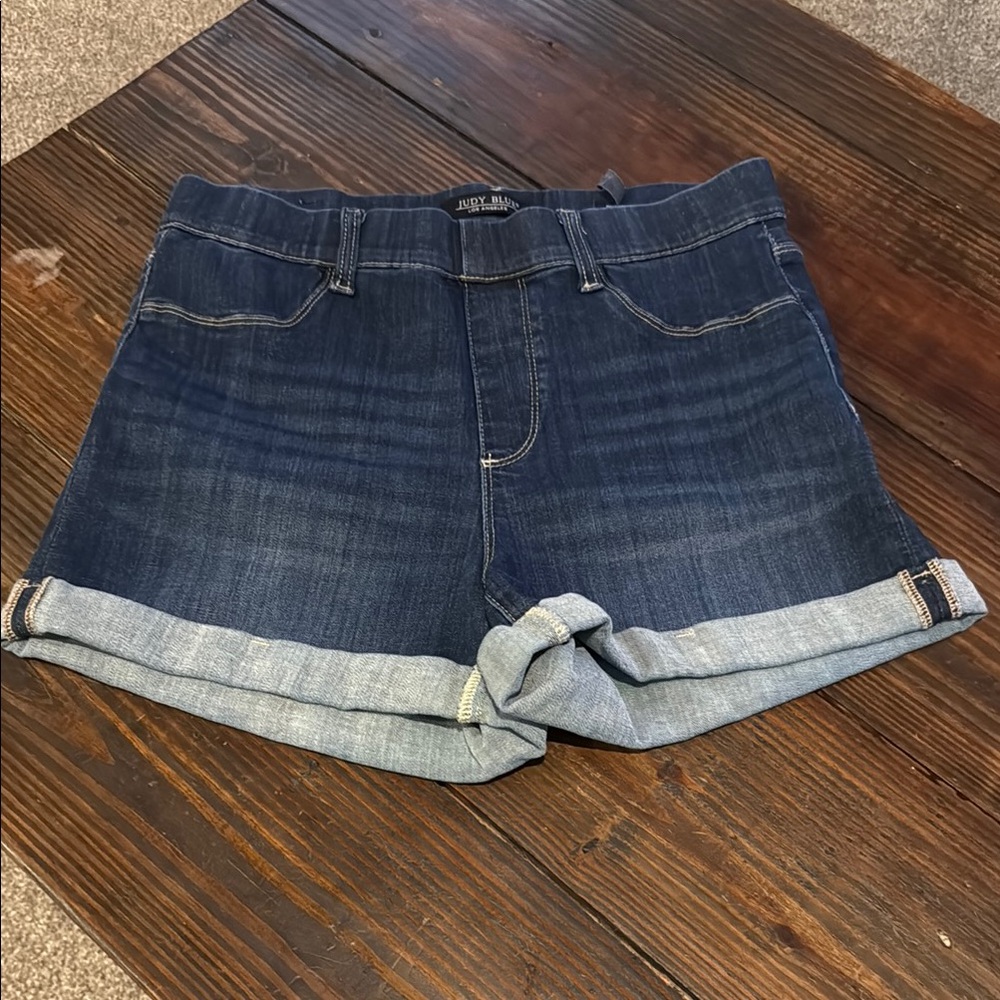 Judy Blue Jean Shorts Classic Blue Rolled Hems